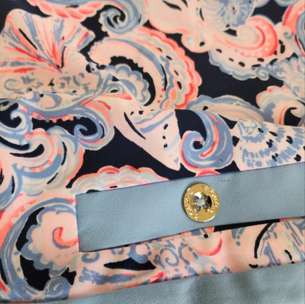 Lilly Pulitzer Women's Blue and Pink Shift Dress - Picture 6 of 6